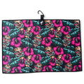 Tiki Totem Golf Towel | 24” x 16” Microfiber Towel | Magnetic Clip & Carabiner | Premium Golf Accessory