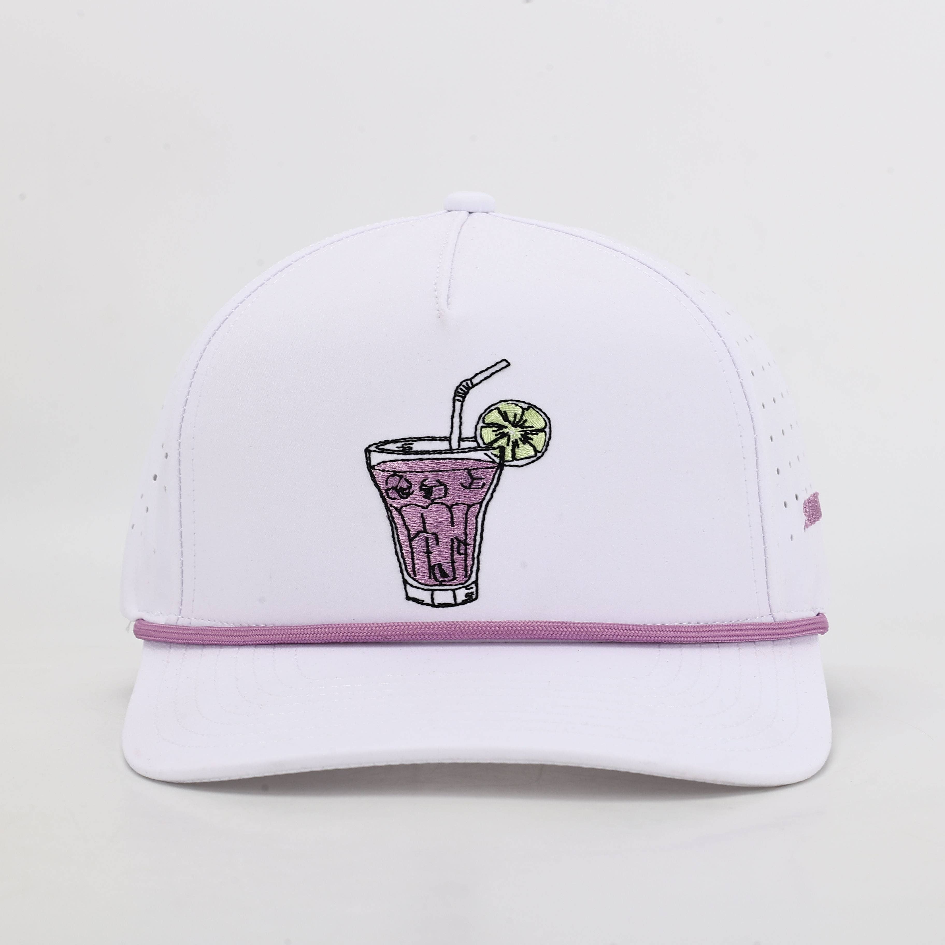Shank It Golf Purple Drank White Trucker Hat — Adjustable