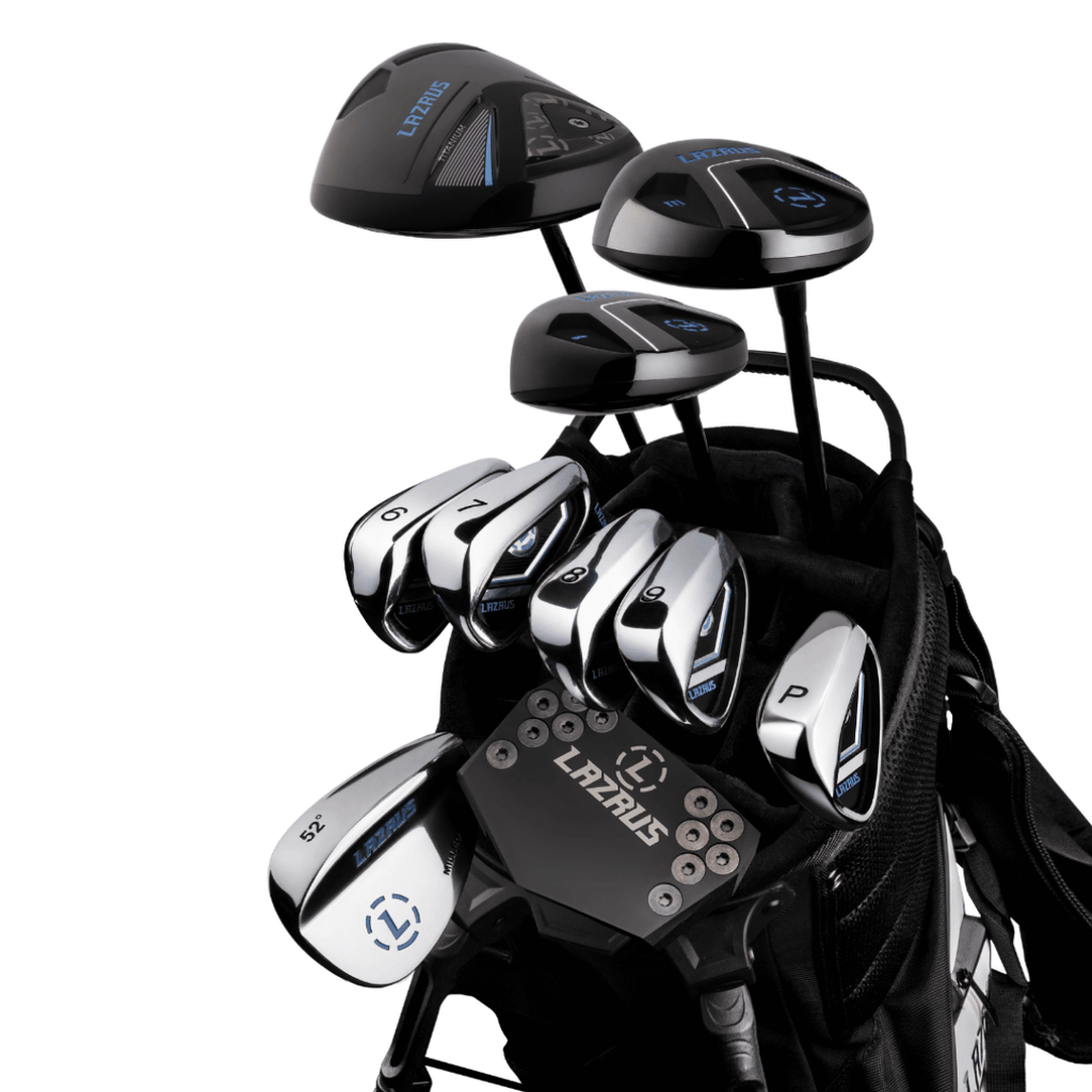 Lazrus Golf 11 pc Set - LAZ2 Driver, 3W, 1H, 6-PW Irons, 52° Wedge, Putter & Bag Optional