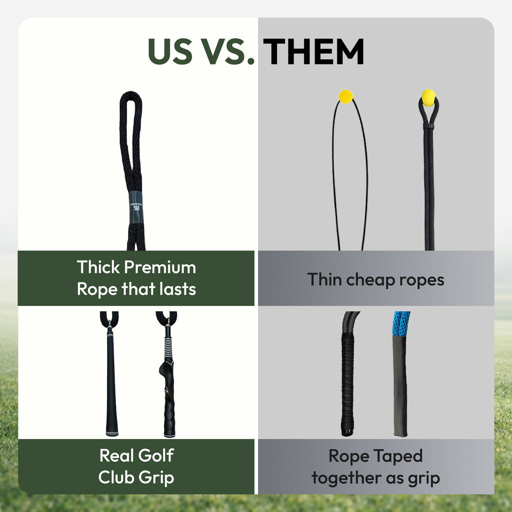 Golf Swing Tempo Trainer - Weighted Rope Training Aid