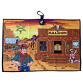 Wild Wild West Golf Towel | 24” x 16” Microfiber Towel | Magnetic Clip & Carabiner | Premium Golf Accessory