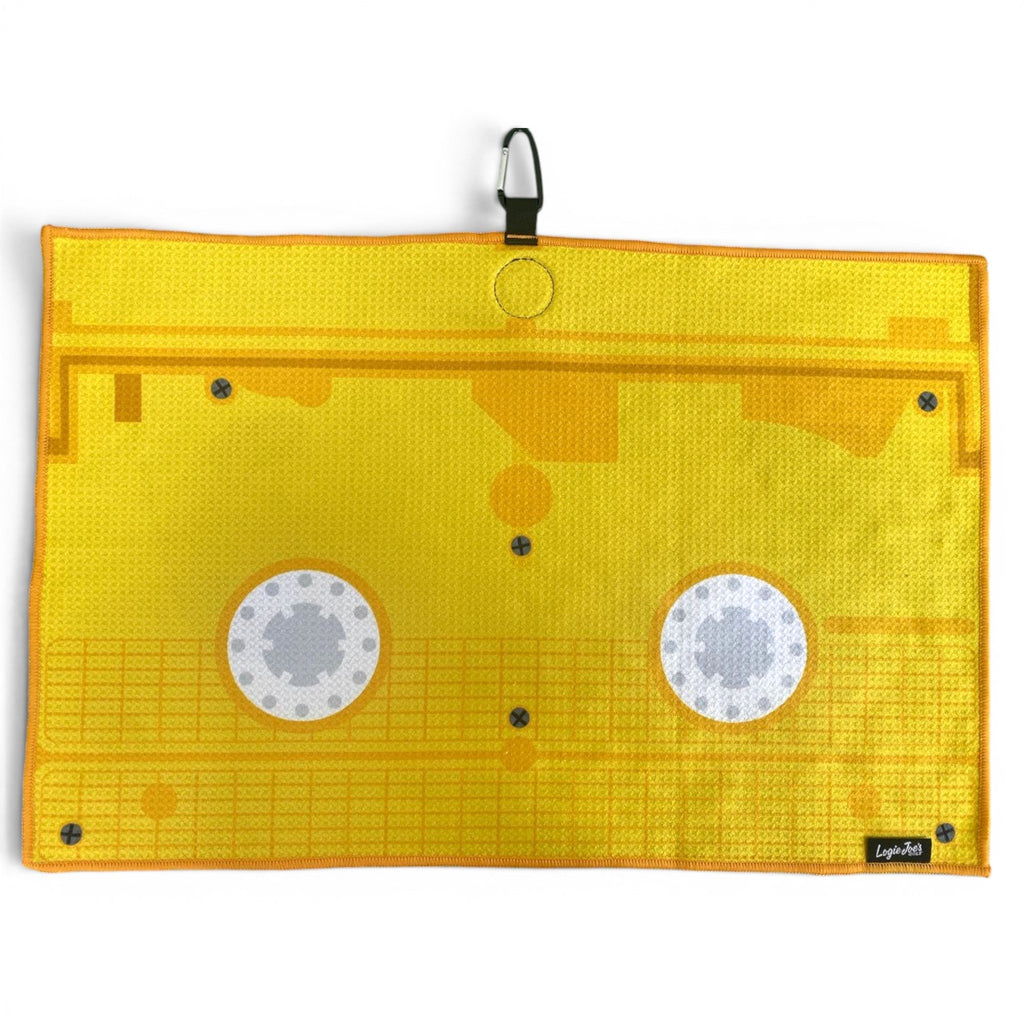 Block Party Golf Towel | 24” x 16” Microfiber Towel | Magnetic Clip & Carabiner | Premium Golf Accessory