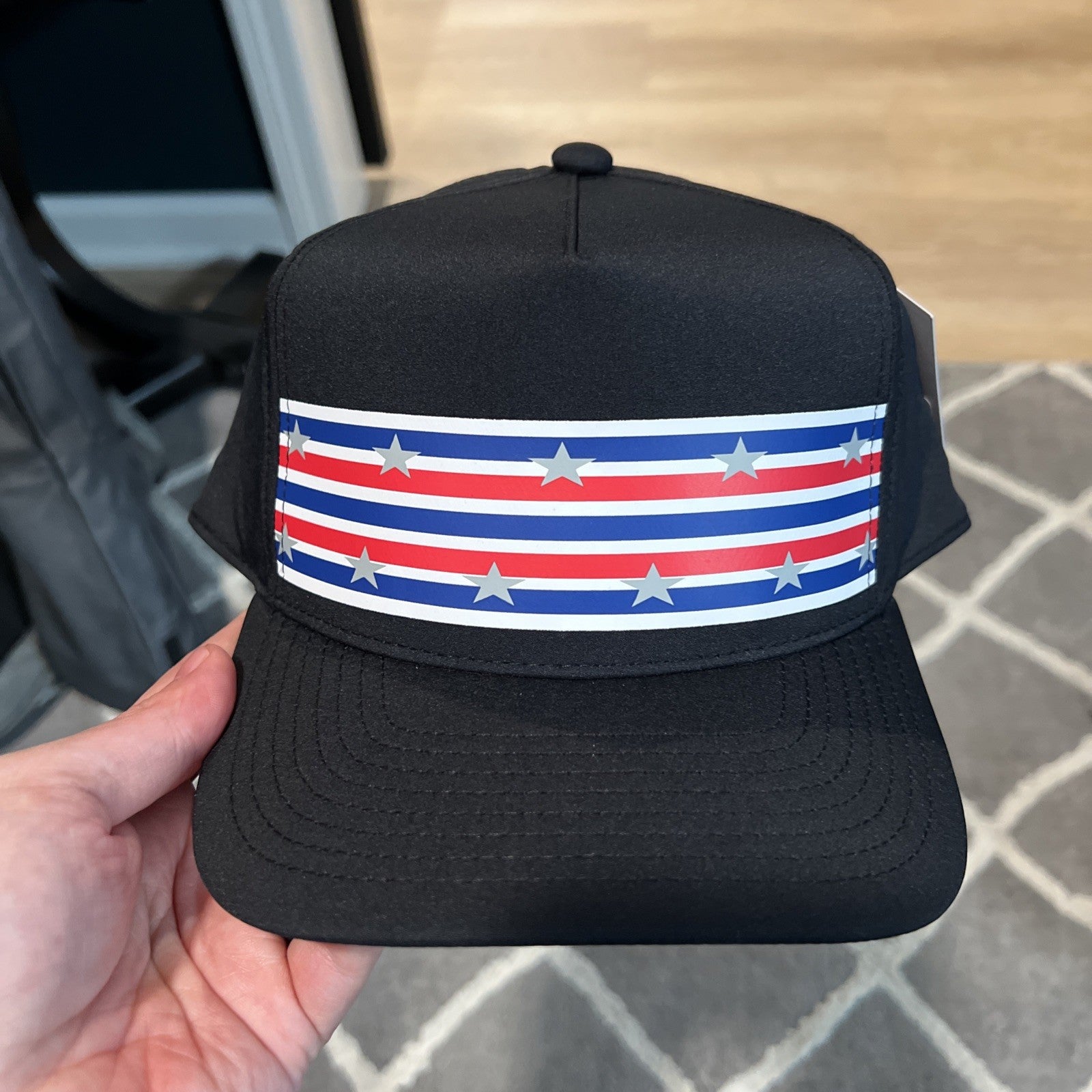SRIXON LTD ED STARS & STRIPES SNAPBACK GOLF HAT. BLACK. New