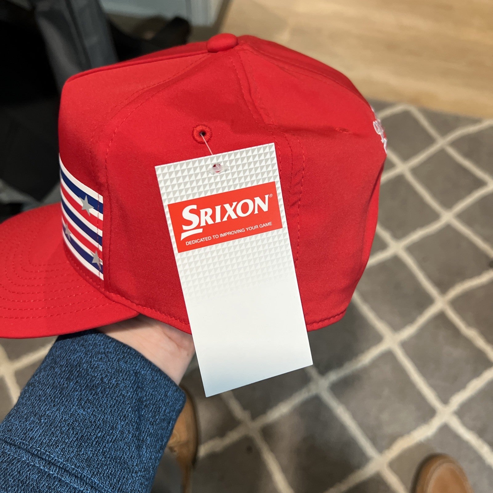 SRIXON LTD ED STARS & STRIPES SNAPBACK GOLF HAT. Red. New