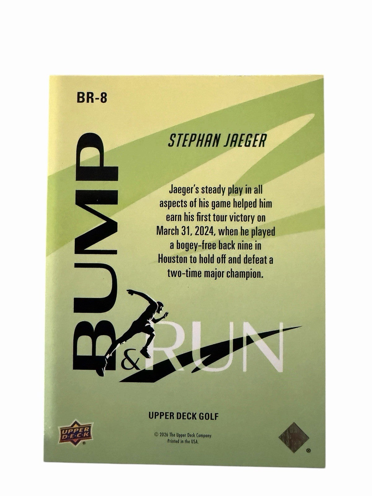 2026 Upper Deck Golf #BR-8 Stephan Jaeger Bump and Run