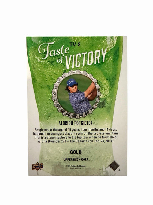 2026 Upper Deck Golf Aldrich Potgieter Taste of Victory #TV-8