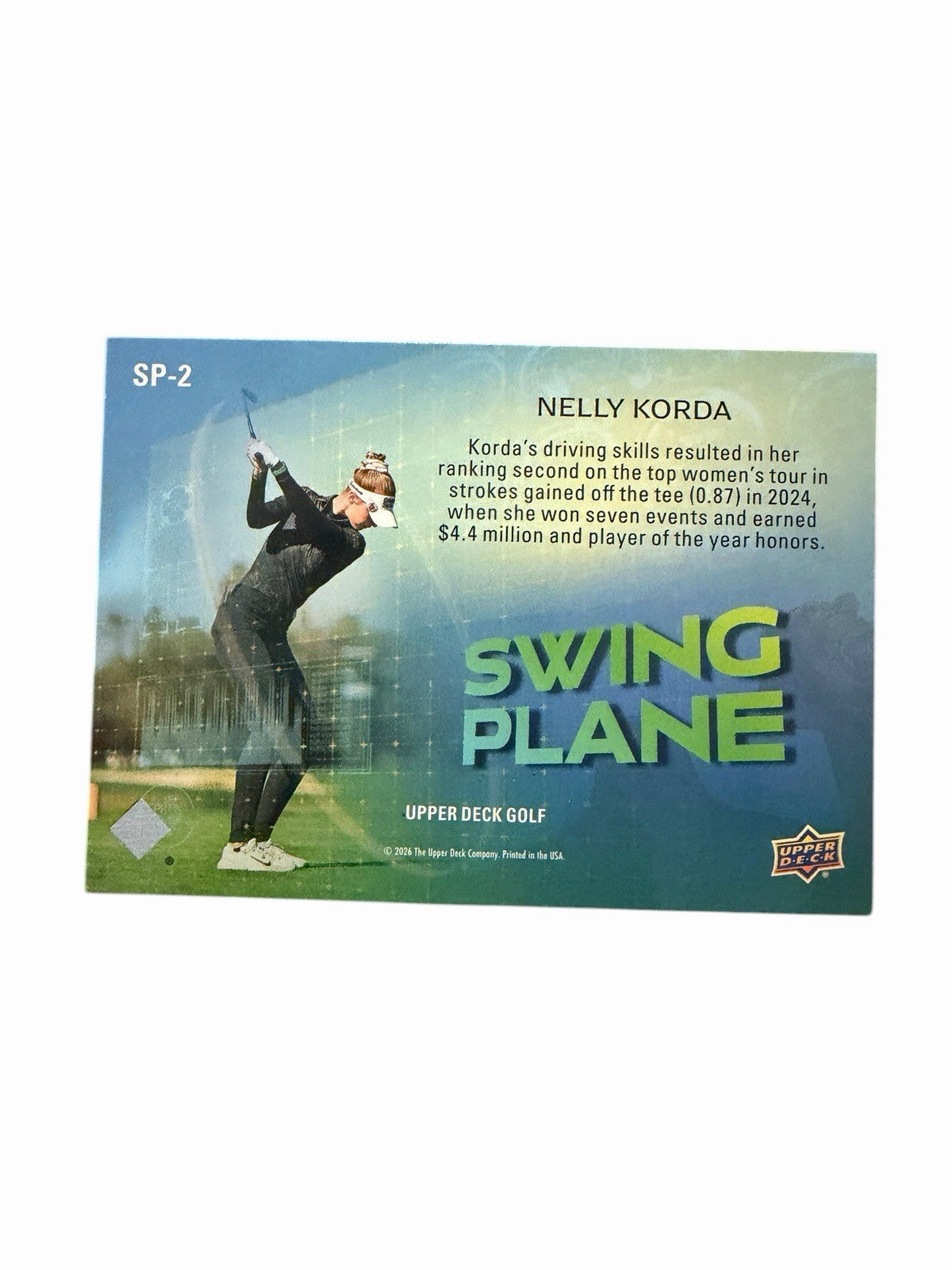 2026 Upper Deck Golf Nelly Korda Swing Plane 