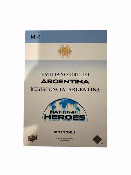 2026 UPPER DECK GOLF UD National Pride ARGENTINA NH-6 Emiliano Grillo🔥