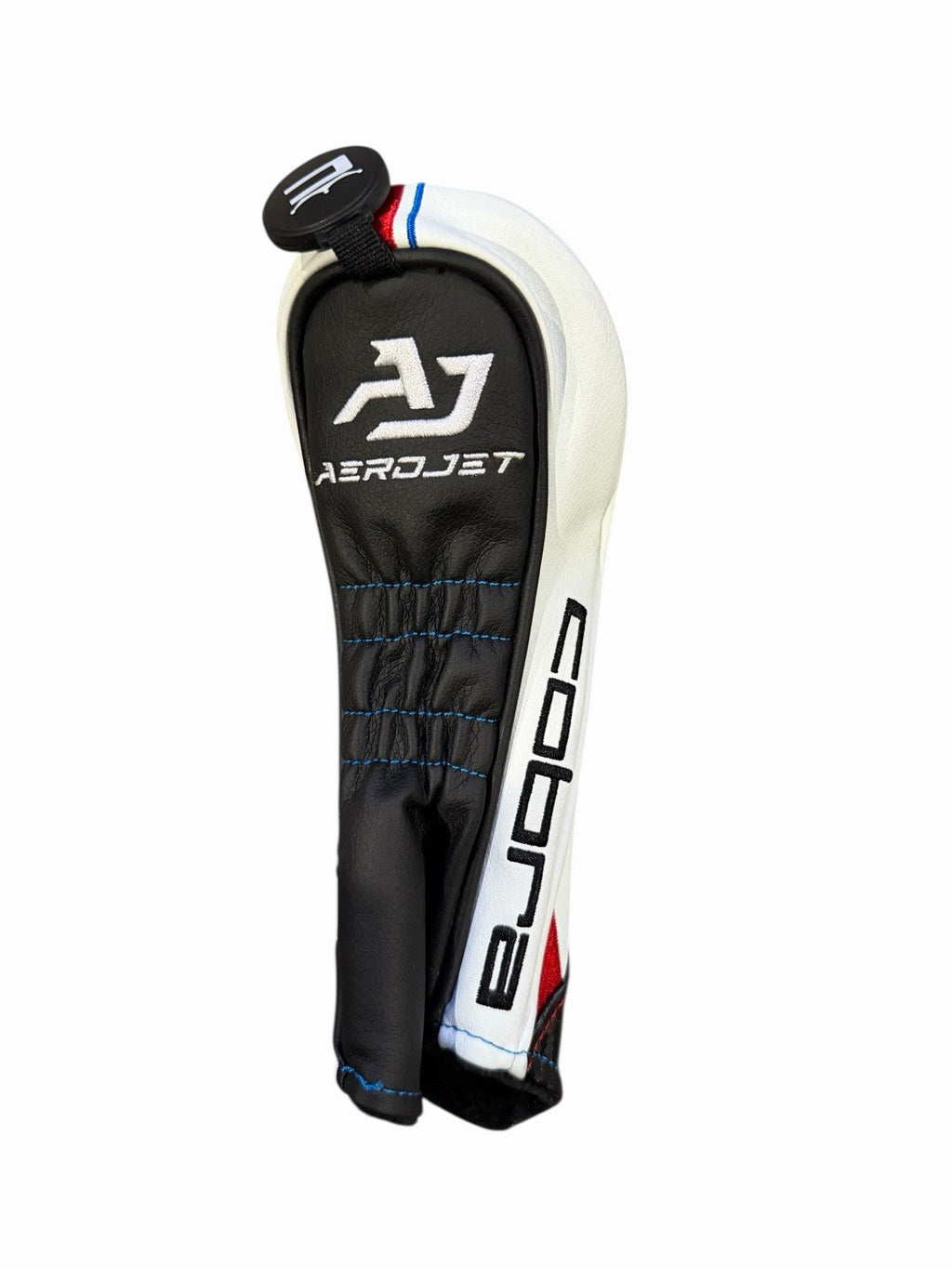 Cobra Golf Aerojet Hybrid White/Black/Blue Headcover Unused Multi Tag