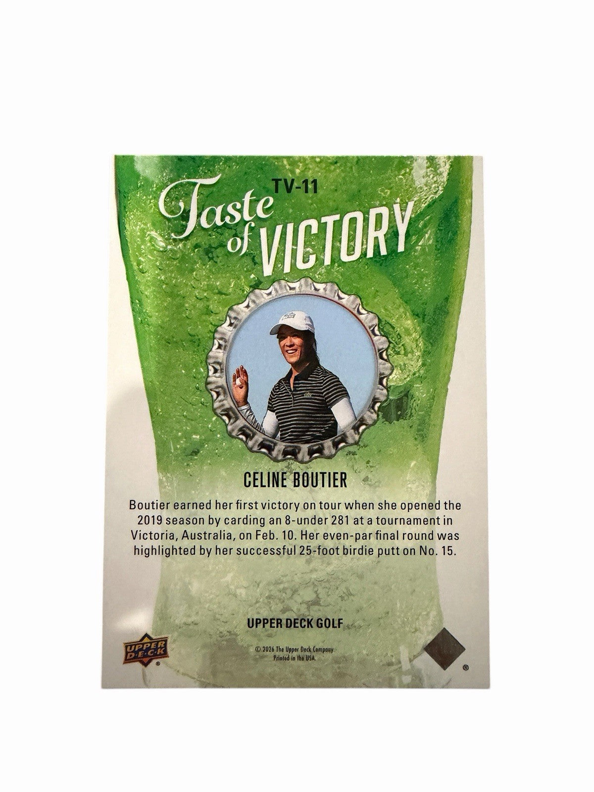 2026 UPPER DECK GOLF UD Taste Of Victory Foil Insert TV-11 Celine Boutier🔥