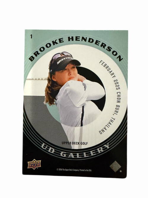 2026 UPPER DECK GOLF UD UD Gallery #1 Brooke Henderson