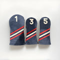 Full set Old Glory Golf Headcover – Patriotic - USA - Full grain leather