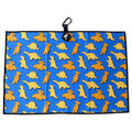 Blue Dino Chicken Nugget Golf Towel | 24” x 16” Microfiber Towel | Magnetic Clip & Carabiner | Premium Golf Accessory