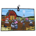 Back Nine Barnyard Golf Towel | 24” x 16” Microfiber Towel | Magnetic Clip & Carabiner | Premium Golf Accessory
