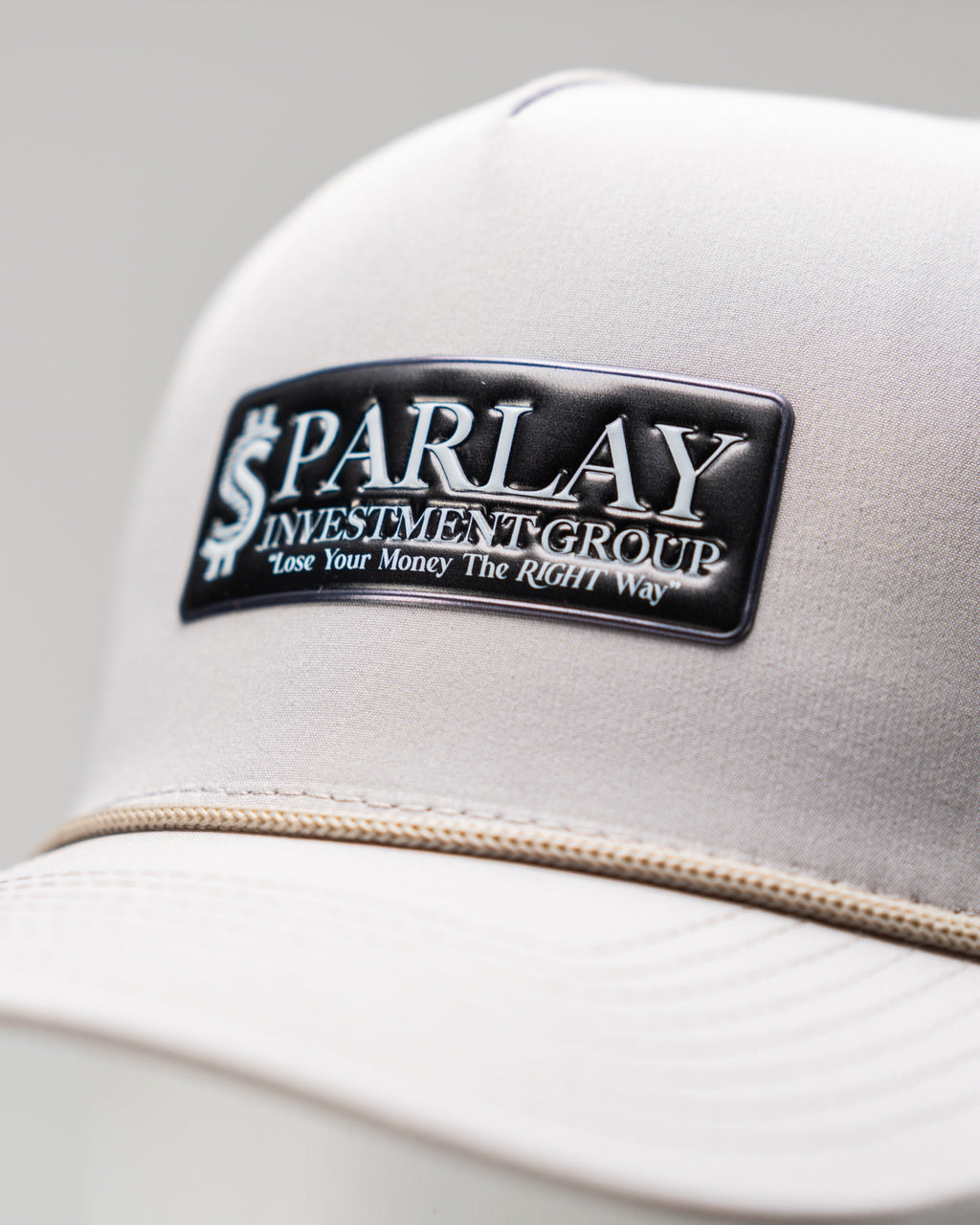 Perforated Golf Rope Hat - Parlay Investment Group - Bone