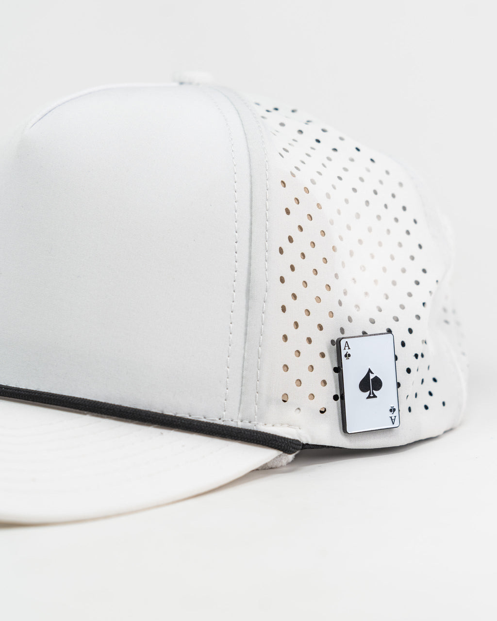 Perforated Golf Rope Hat - Die Trying - White