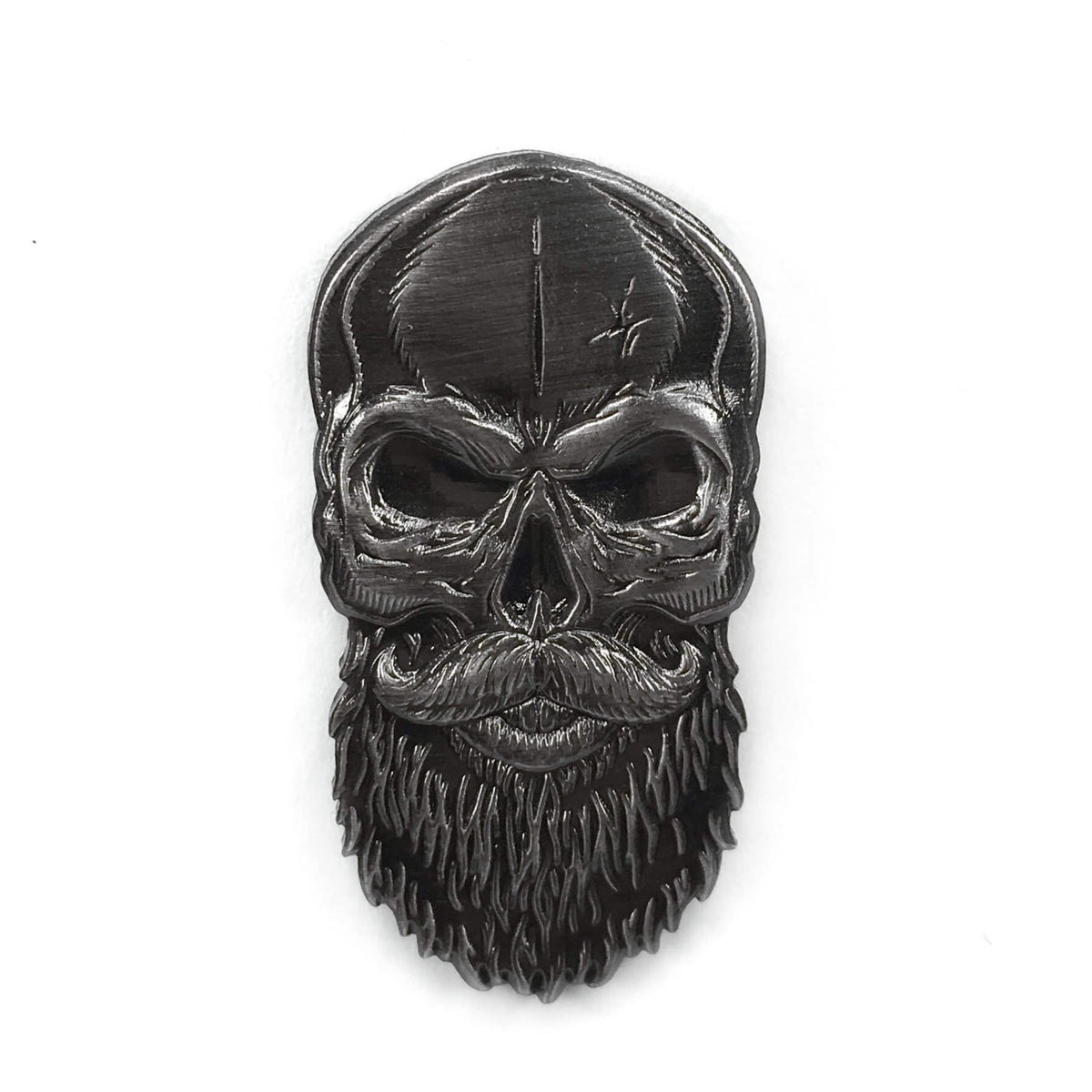 3D Beard Skull Pin