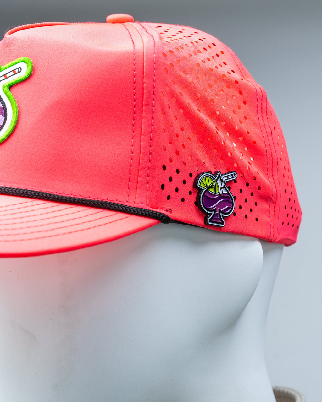Perforated Golf Rope Hat - Transfusion Highlighter Pink