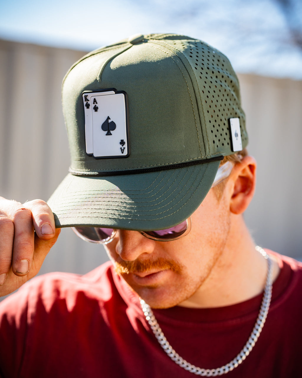 Perforated Golf Rope Hat - AK - Olive