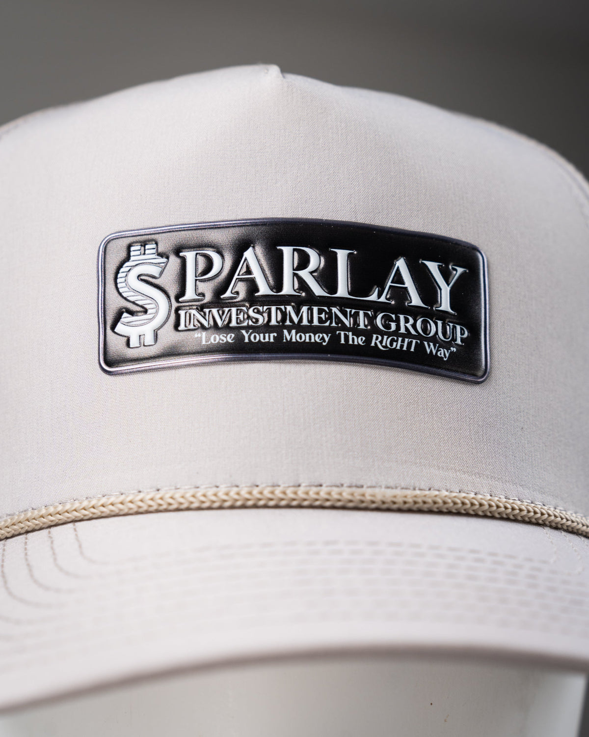 Perforated Golf Rope Hat - Parlay Investment Group - Bone