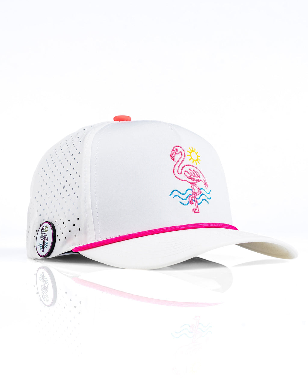 Perforated Golf Rope Hat - Flamingo