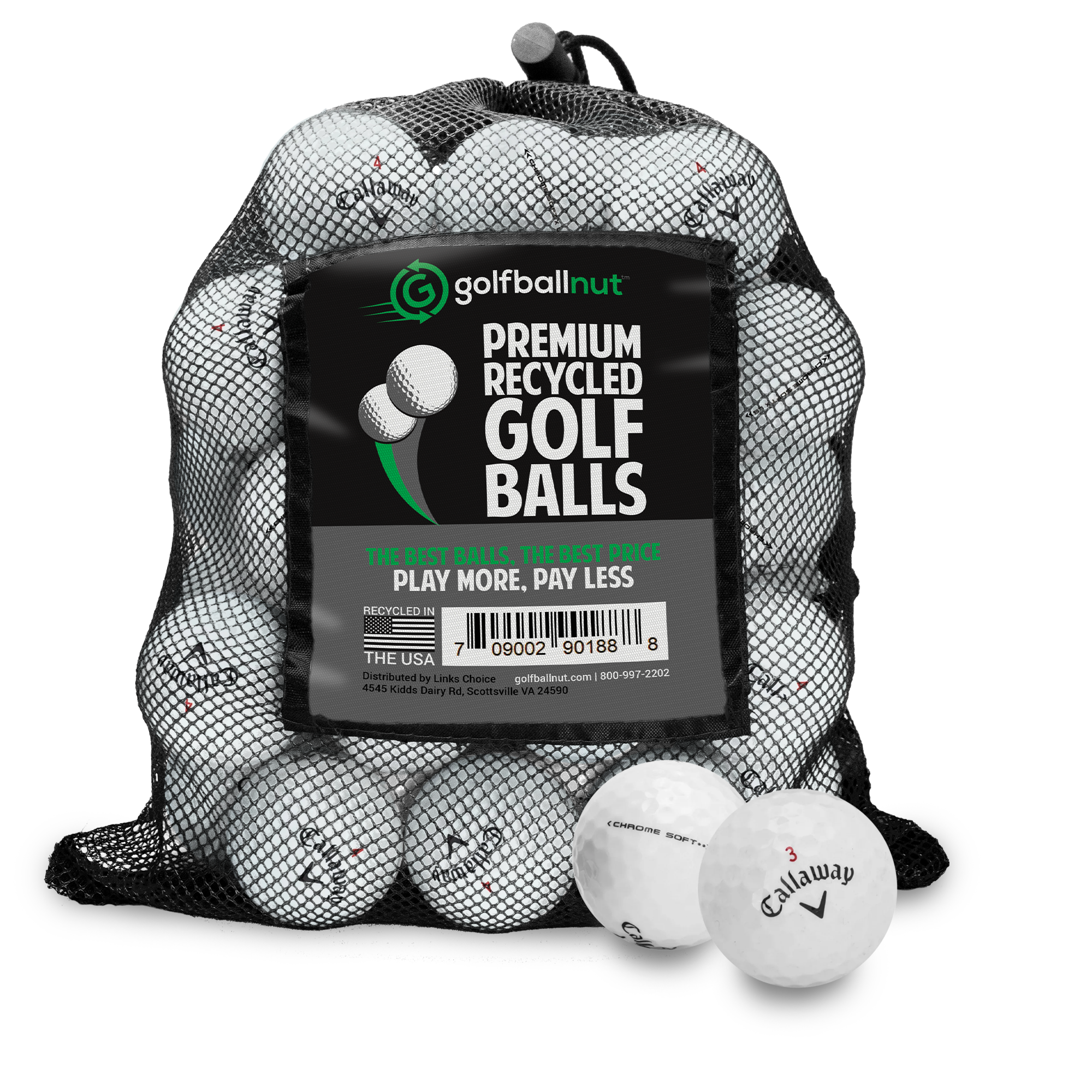 Used Callaway Tour Mix Golf Balls - Mesh Bag