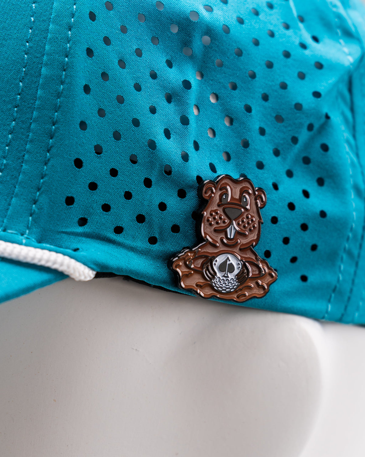Perforated Golf Rope Hat - Beaver Liquor - Baby Blue