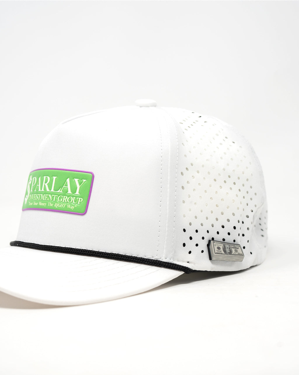 Perforated Golf Rope Hat - Parlay Investment Group - White