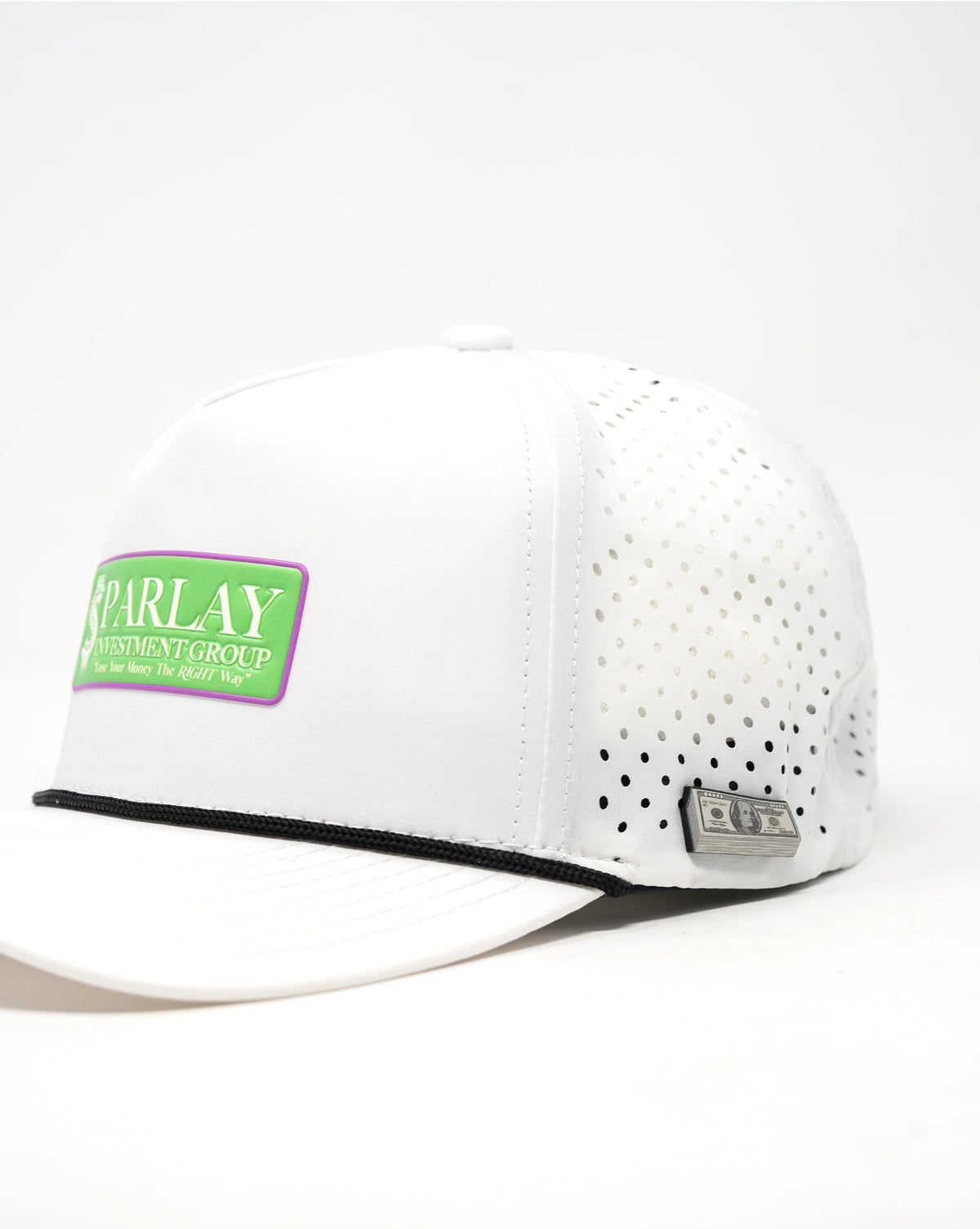 Perforated Golf Rope Hat - Parlay Investment Group - White