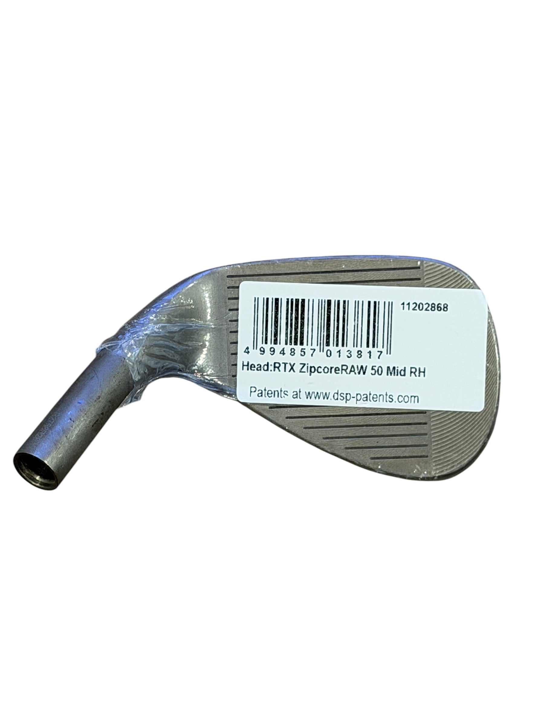 Cleveland RTX Zipcore RAW 50° Wedge (Mid) — Head Only, RH, T (Tour) Stamp — NEW in Wrap — Wedge Component