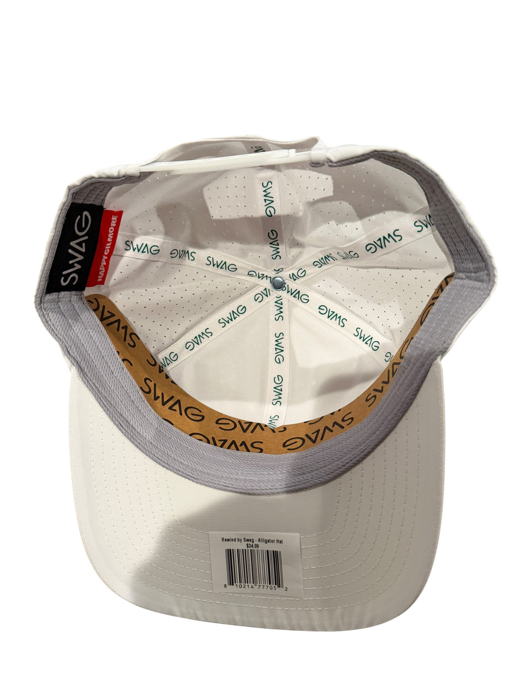 Rewind by Swag Golf Happy Gilmore Alligator Hat - New White Rope Snapback