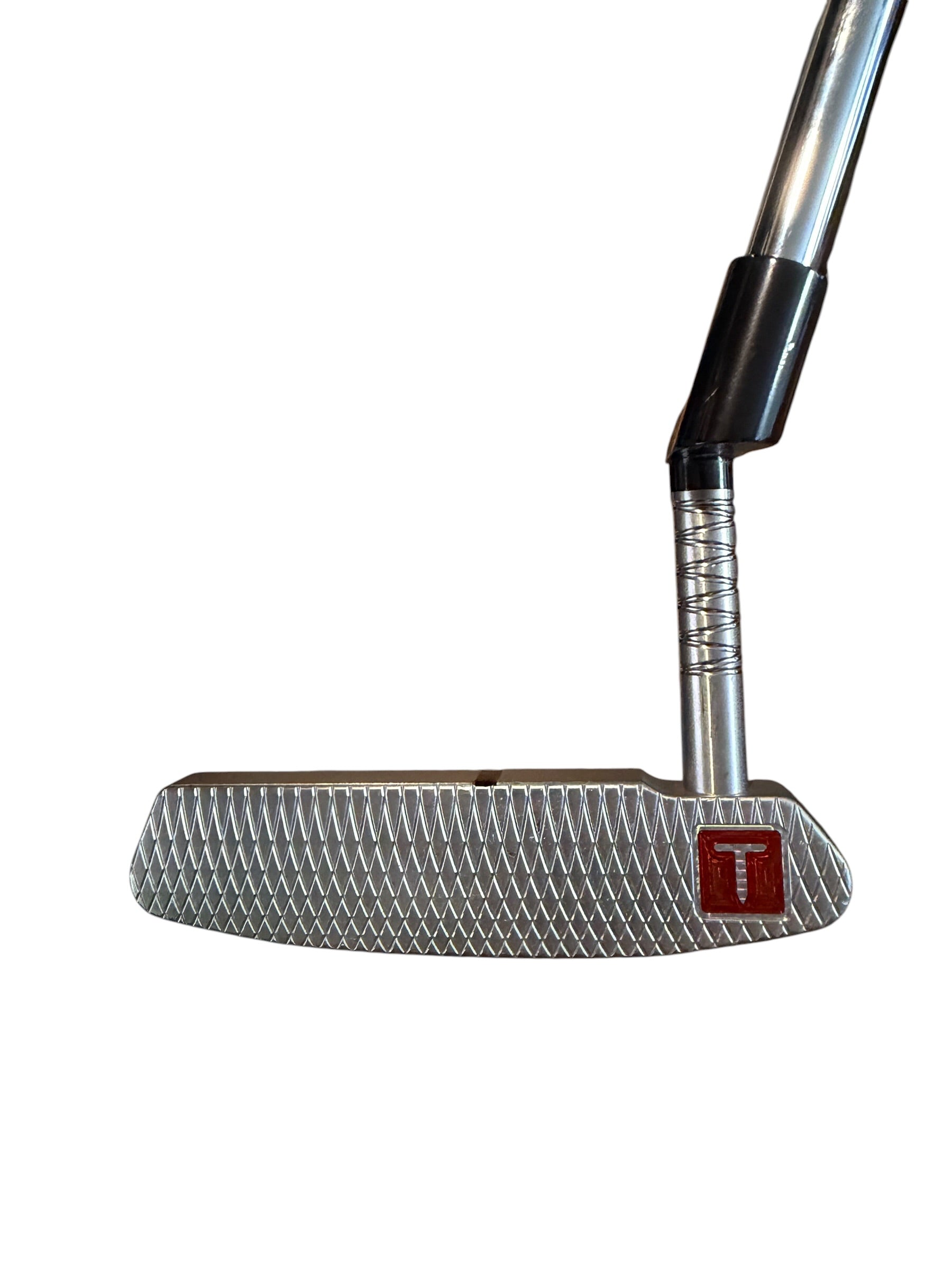 T Squared TS-912 Mid-Mallet Tour Putter - Right Handed 35" (Like New, w/ Headcover) - Satin Chrome
