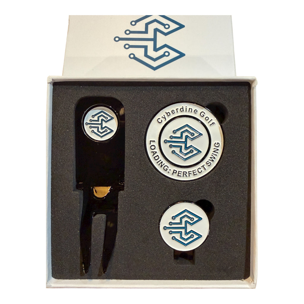 Cyberdine Golf Ball Marker & Divot Tool Set — Premium Metal/Enamel