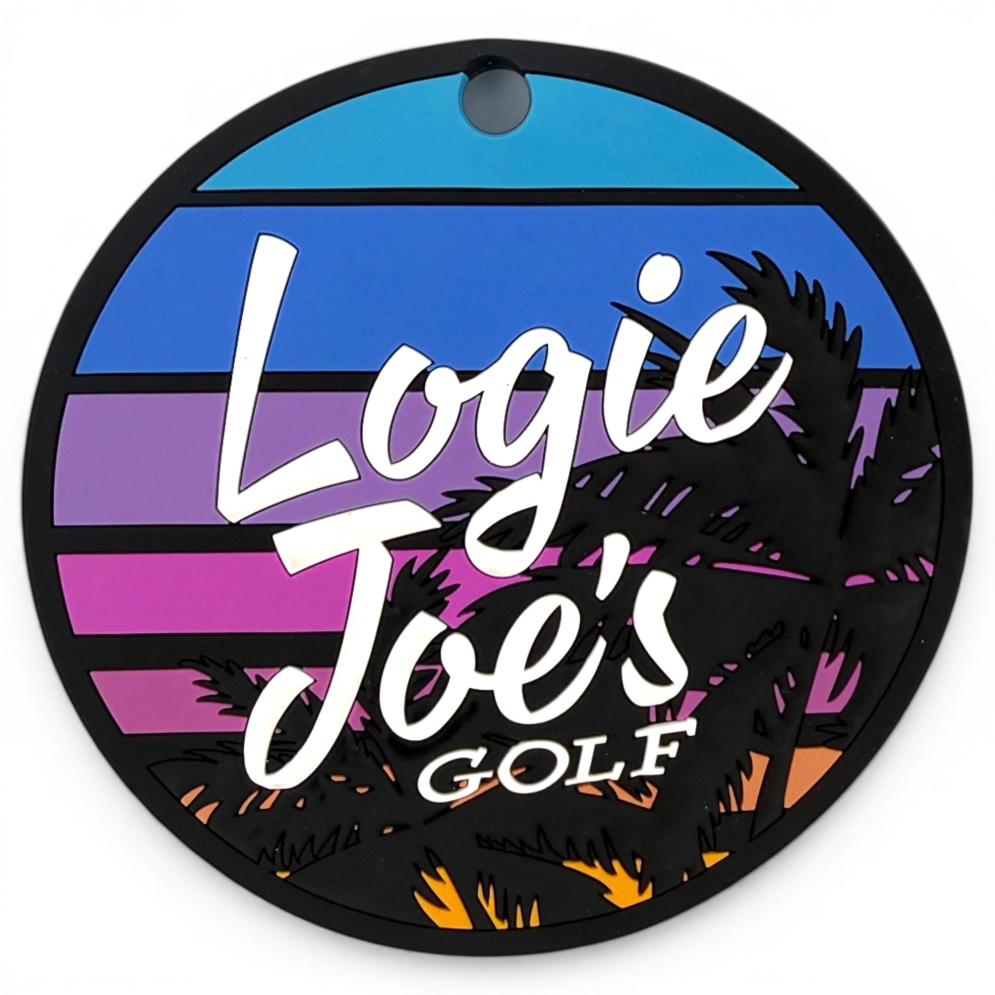 Sunset Palms Golf Putting Disc | Indoor Practice Marker | Portable Golf Training Aid