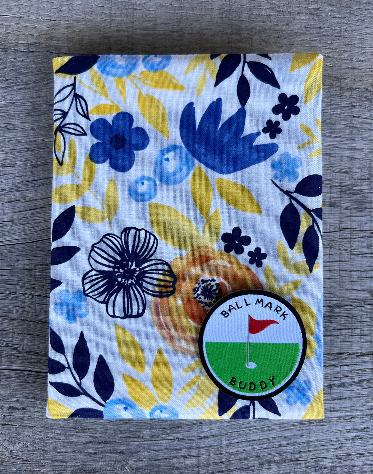 Blue & Yellow Floral Ball Mark Buddy