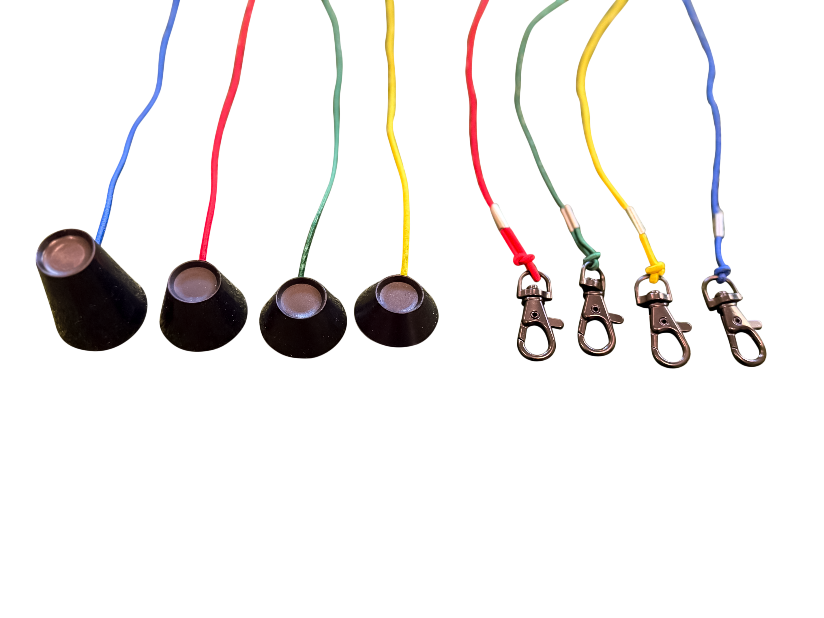 2FT Golf Simulator Tees - Durable Silicone Sim Tees with Bungee Cord and Swivel Clip