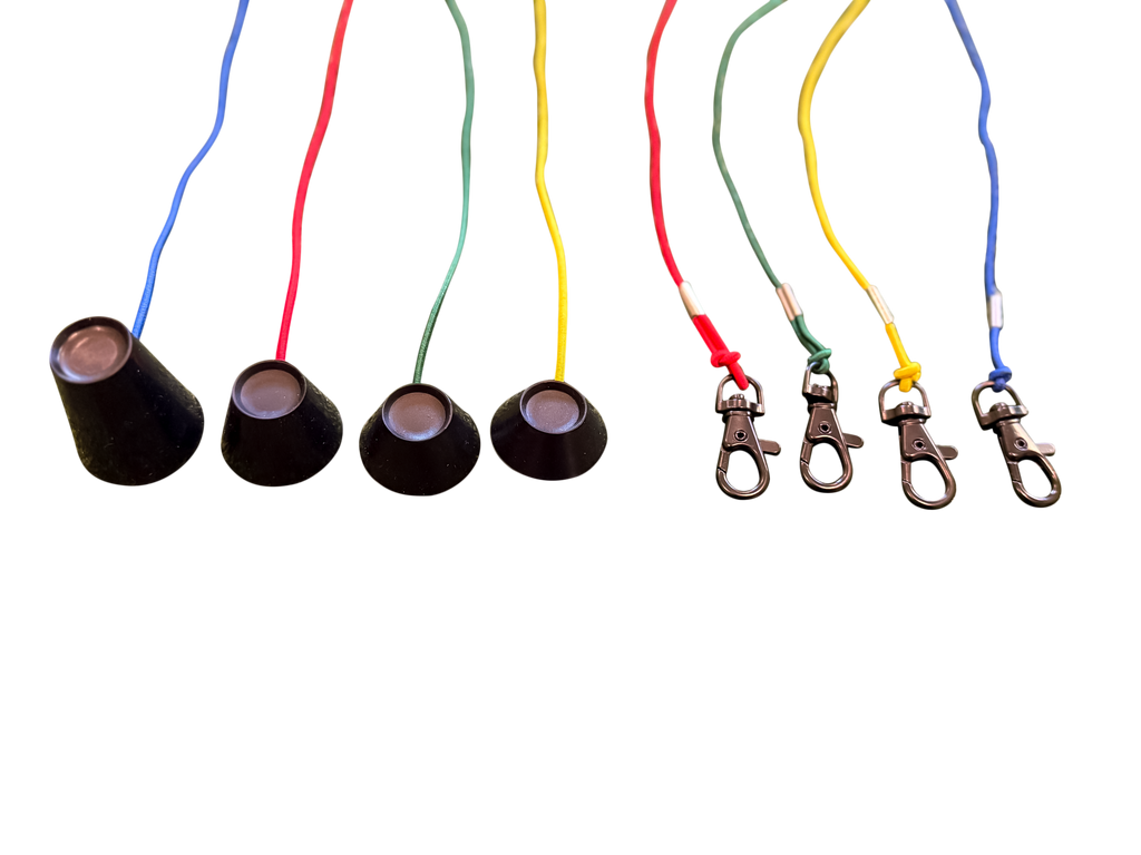 3FT Golf Simulator Tees - Durable Silicone Sim Tees with Bungee Cord and Swivel Clip