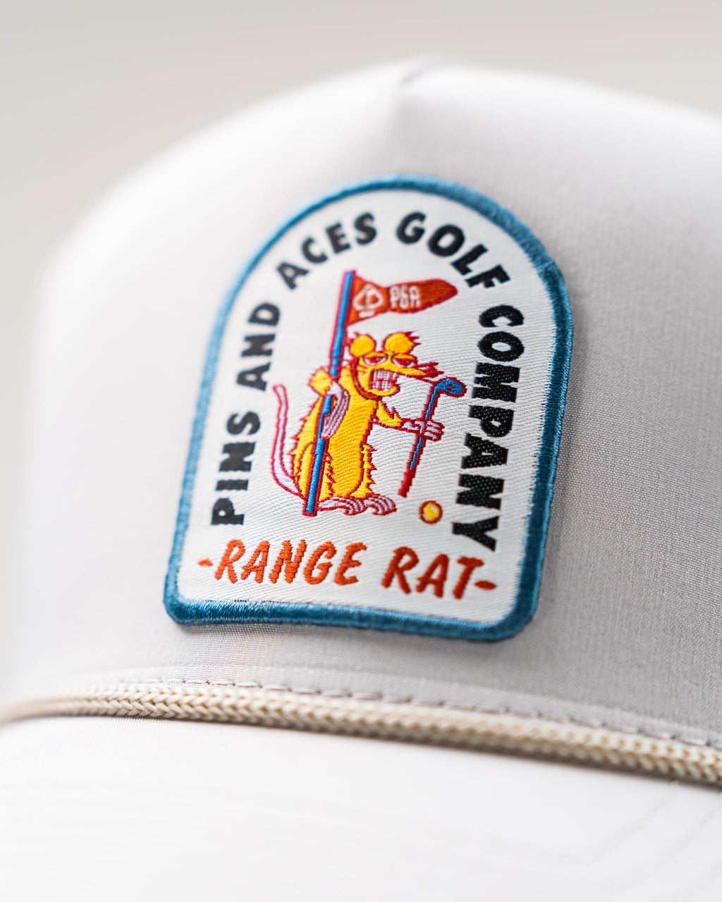 Perforated Golf Rope Hat - Range Rat - Bone