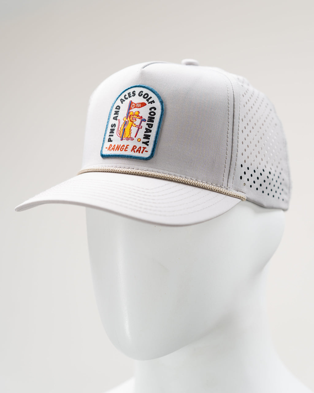 Perforated Golf Rope Hat - Range Rat - Bone