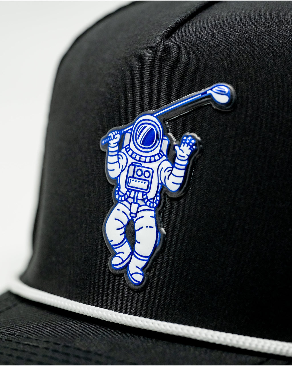 Perforated Golf Rope Hat - Space Golfer - Black