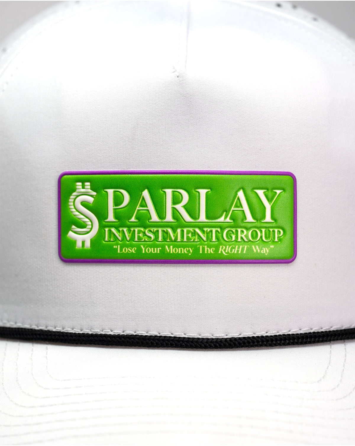 Perforated Golf Rope Hat - Parlay Investment Group - White