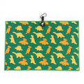 Green Dino Nugget Golf Towel | Premium Double-Sided Microfiber | Heavy-Duty Magnetic Towel with Carabiner Clip | 24 x 16 in