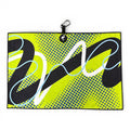 Neon Current Golf Towel | Premium Double-Sided Microfiber | Heavy-Duty Magnetic Towel with Carabiner Clip | 24 x 16 in