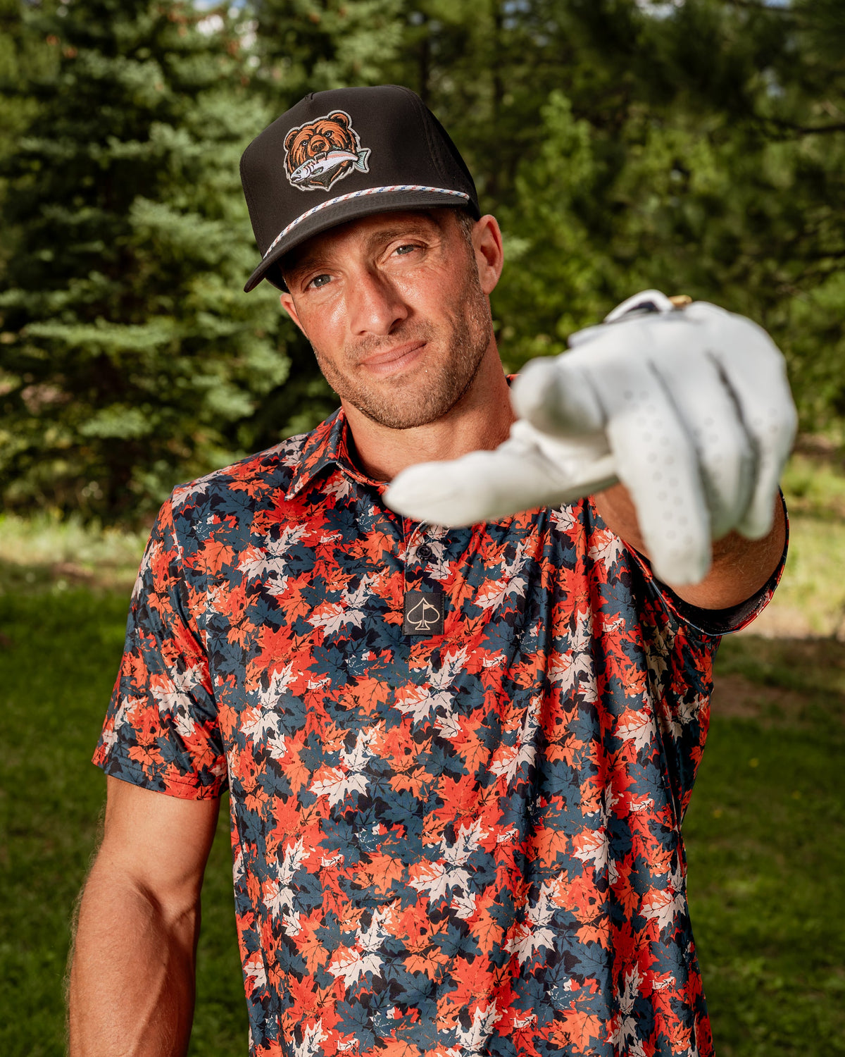Autumn Leaves Golf Polo