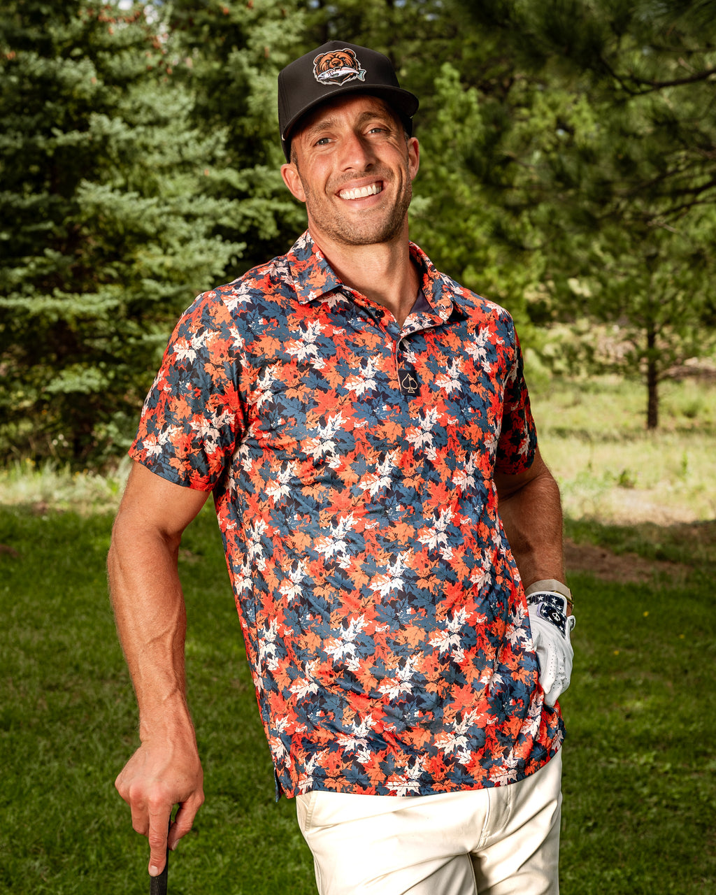 Autumn Leaves Golf Polo