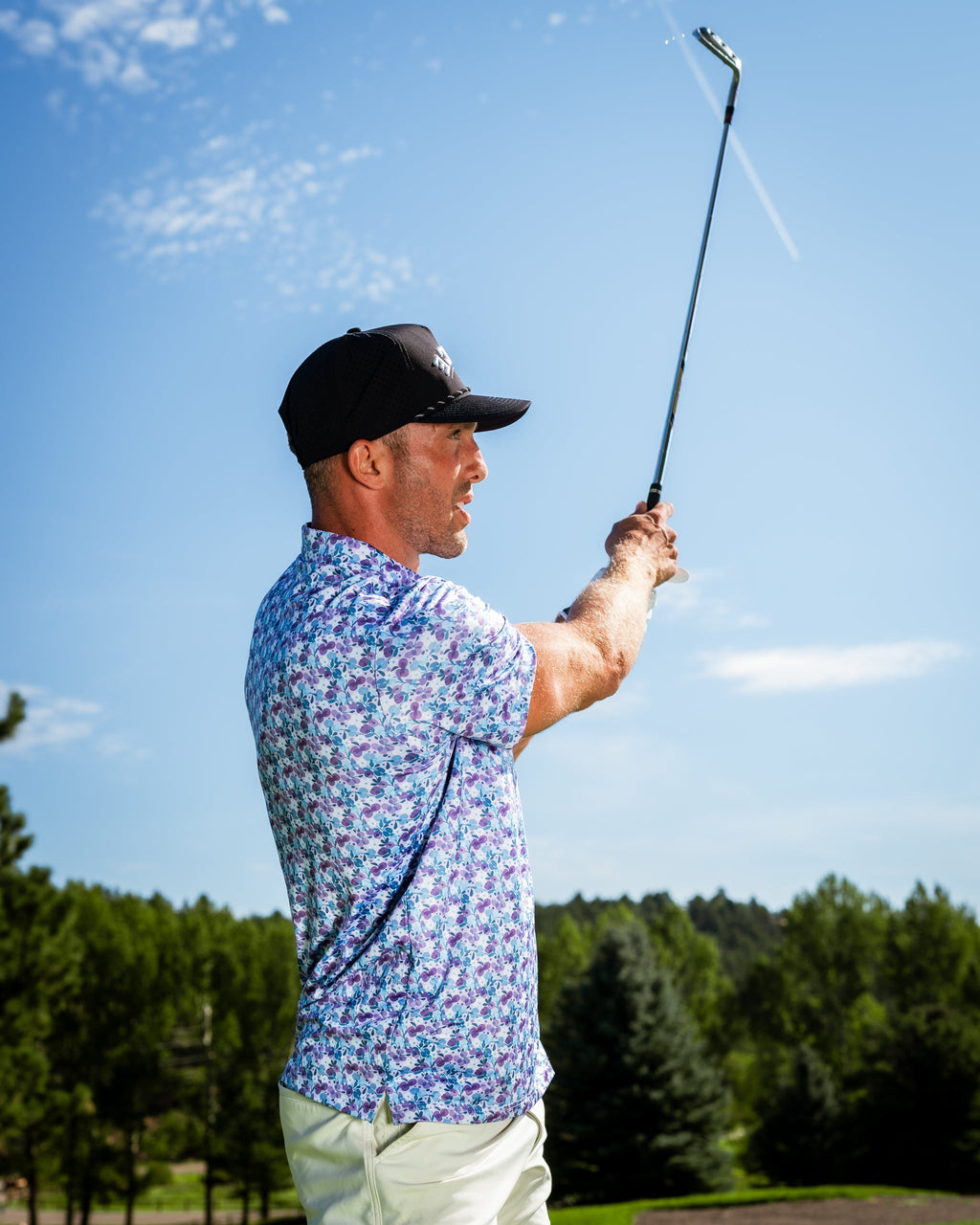 White Petals Golf Polo
