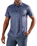 Lavender Flower Power Golf Polo