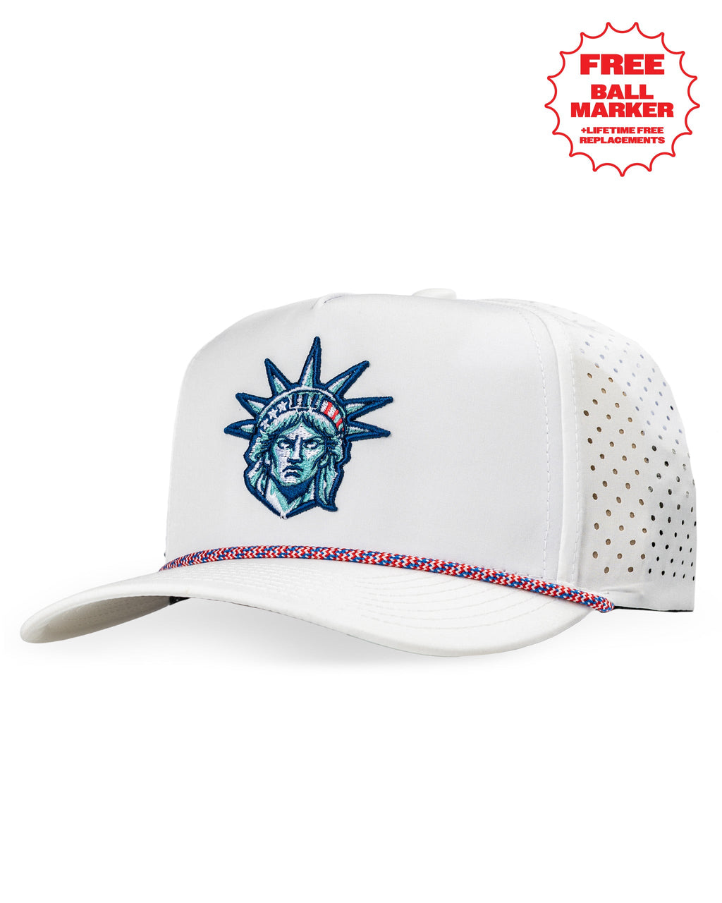 Perforated Golf Rope Hat - Statue of Liberty