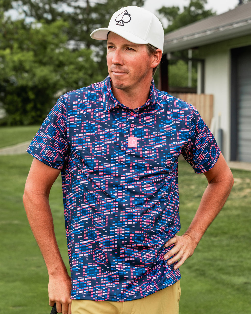 Tetrafloral Dark Golf Polo