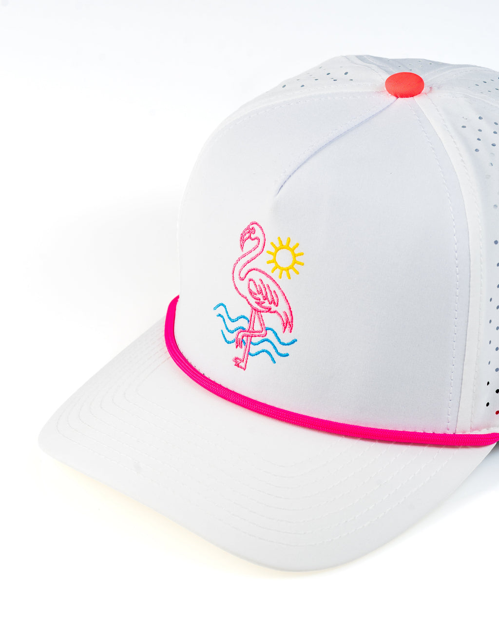 Perforated Golf Rope Hat - Flamingo